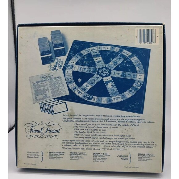 Vintage 1981 Trivial Pursuit Replacement BOX ONLY EMPTY BOX MasterGame Genus Ed. - Picture 3 of 10